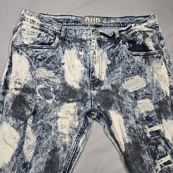 Another Hype Piece Bleach Distressed Denim Jeans AHP Men's Jeans Size 38/32‎ - Picture 7 of 12